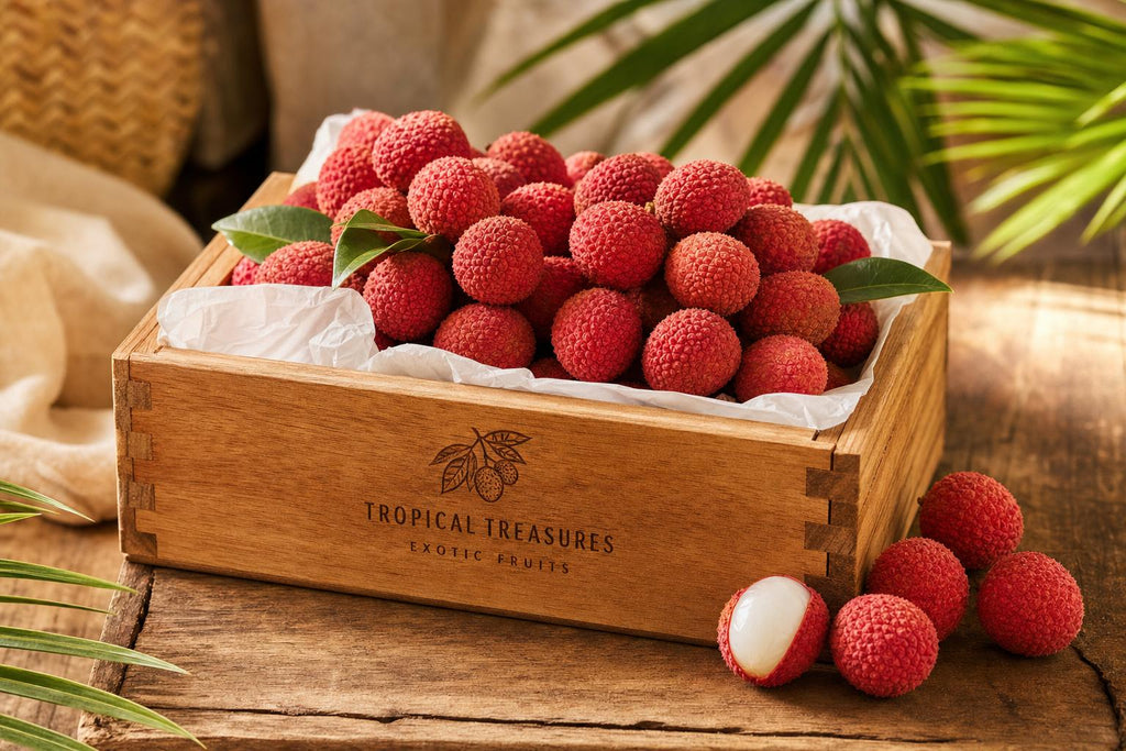 5 lb box of fresh South Florida lychees